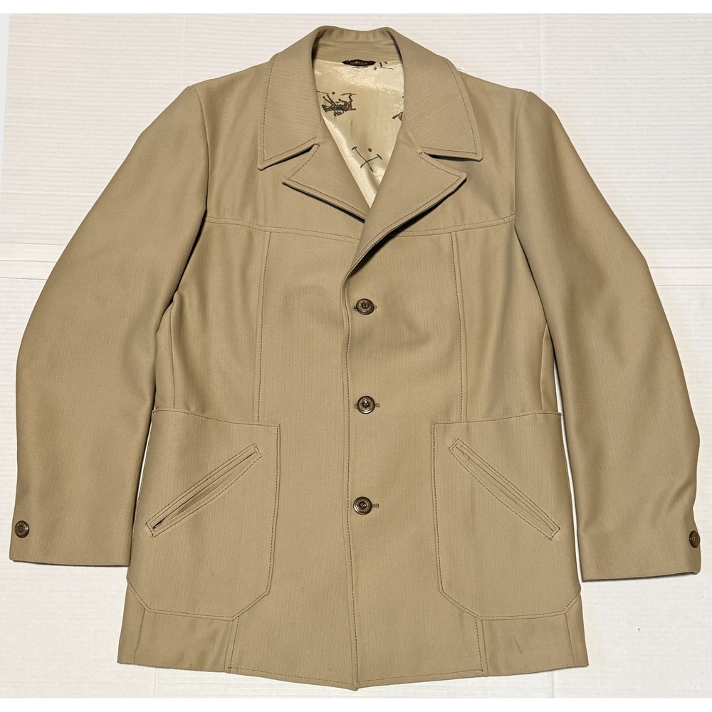 PULSE - Men's Vintage Polyester Western Blazer Sport Coat Suit Horse Lined‎ - 40